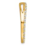 14k 3 carat Lab Grown Diamond VS/SI+ G+ Complete Circle Chain Slide Pendant - Image 2