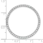 14k White Gold 1 carat Lab Grown Diamond VS/SI+ G+ Complete Circle Chain Slide Pendant - Image 4