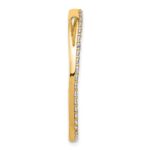 14k 1 1/2 carat Lab Grown Diamond VS+ F+ Complete Circle Chain Slide Pendant - Image 2