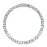 14k White Gold 2 carat Lab Grown Diamond VS/SI+ G+ Complete Circle Chain Slide Pendant