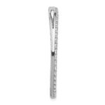 14k White Gold 2 carat Lab Grown Diamond VS+ F+ Complete Circle Chain Slide Pendant - Image 2