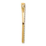 14k 2 carat Lab Grown Diamond VS+ F+ Complete Circle Chain Slide Pendant - Image 2