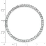 14k White Gold 3 carat Lab Grown Diamond VS+ F+ Complete Circle Chain Slide Pendant - Image 4