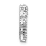 14k White Gold 1 carat Lab Grown Diamond VS/SI+ G+ Complete Heart Chain Slide Pendant - Image 2