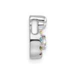14k WG 7 Birthstone and Dia Mother/Child Chain Slide Semi-mount - Image 3