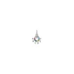 14k WG Dia. Heart w/6 Birthstone Mother's Circle Pend Semi-Mount
