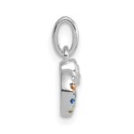 14k WG Dia. Heart w/7 Birthstone Mother's Circle Pend Semi-Mount - Image 3
