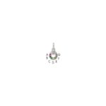 14k WG Dia. Heart w/7 Birthstone Mother's Circle Pend Semi-Mount