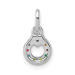 14k WG Dia. Heart w/8 Birthstone Mother's Circle Pend Semi-Mount - Image 4