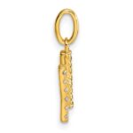 14k Twisted .07 ct. Diamond Initial H Charm - Image 2