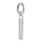 14k White Gold Twisted .05 ct. Diamond Initial N Charm - Image 2