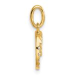 14k Twisted .07 ct. Diamond Initial O Charm - Image 2