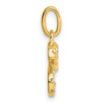 14k Twisted .07 ct. Diamond Initial S Charm - Image 2