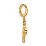 14K Polished 1/20 carat Diamond Beaded Floral Pendant - Image 2