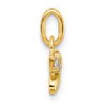 14K Polished Diamond Butterfly Charm - Image 2