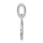14K White Gold Polished 1/15 carat Diamond Peace Sign Charm - Image 2