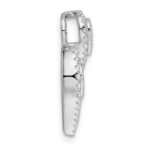 14K White Gold Polished 5/8 carat Diamond Fancy Chain Slide - Image 2