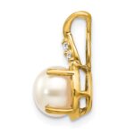 10k FWC Pearl and Diamond Pendant - Image 2