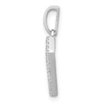 14k White Gold Diamond Gemstone-shape Pendant - Image 2