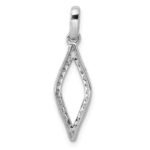 14k White Gold 1/4 carat Lab Grown Diamond VS/SI+ G+ Complete Fashion Geometric Pendant - Image 3