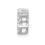 14k White Gold 1/5 carat Diamond Fancy Circle Chain Slide - Image 2