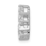 14k White Gold 1/2 carat Lab Grown Diamond VS/SI+ G+ Complete Fashion Circle Chain Slide Pendant - Image 2