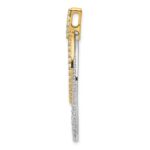 14k Two-tone 1 carat Diamond Double Oval Pendant - Image 2
