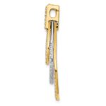 14k Two-tone Polished 1/2 carat Diamond Triple Teardrop Pendant - Image 2