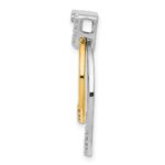 14k Two Tone 1/4 carat Lab Grown Diamond VS/SI+ G+ Complete Double Circle Dangle Pendant - Image 2