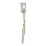14k Two-tone 1/2 carat Diamond Fancy Double Circle Pendant - Image 2