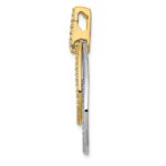 14k Two-tone Polished 1/4 carat Diamond Double Teardrop Pendant - Image 2