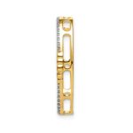 14k White Gold 1/4 carat Diamond Oval Chain Slide - Image 3