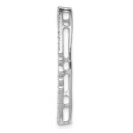 14k White Gold 3/4 carat Lab Grown Diamond VS/SI+ G+ Complete Oval Chain Slide Pendant - Image 2