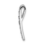 14k White Gold 1/5 carat Diamond and .31 Graduated Sapphire Fancy Chain Slide - Image 2