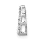 14k White Gold 1/10 carat Diamond Fancy Chain Slide - Image 2