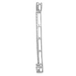 14k White Gold 1 carat Lab Grown Diamond VS/SI+ G+ Fashion Bar Chain Slide Pendant - Image 2
