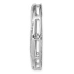 14k White Gold 1/5 carat Diamond Fancy Twist Circle Chain Slide - Image 2