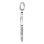 14k White Gold 1/4 carat Diamond Fancy Vintage Pendant - Image 2