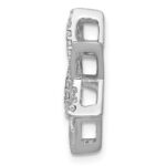 14k White Gold 1/4 carat Diamond Star of David Chain Slide - Image 2