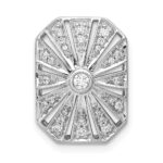 14k White Gold 1/5 carat Diamond Vintage Chain Slide