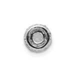14k White Gold Holds 4.1mm Center 1/20 carat Diamond Semi-mount Halo Chain Slide - Image 3