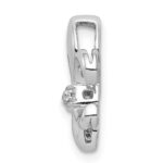 14k White Gold Diamond Fleur de Lis Chain Slide - Image 2