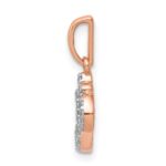 14k Rose Gold 1/10 carat Diamond Om Symbol Pendant - Image 2