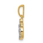 14k 1/6 carat Diamond Om Symbol Pendant - Image 2