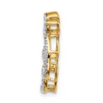 14k 3/8 carat Lab Grown Diamond VS/SI+ G+ Complete Om Chain Slide Pendant - Image 2