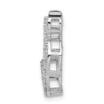 14k White Gold 3/8 carat Diamond Om Symbol Chain Slide - Image 2