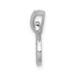 14k White Gold Diamond Taurus Zodiac Pendant - Image 2
