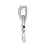 14k White Gold Diamond Pisces Zodiac Pendant - Image 2