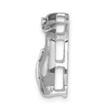 14k White Gold with Black Rhodium Diamond Penguin Chain Slide - Image 2