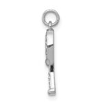 14k White Gold Diamond Racquet and Ball Pendant - Image 2